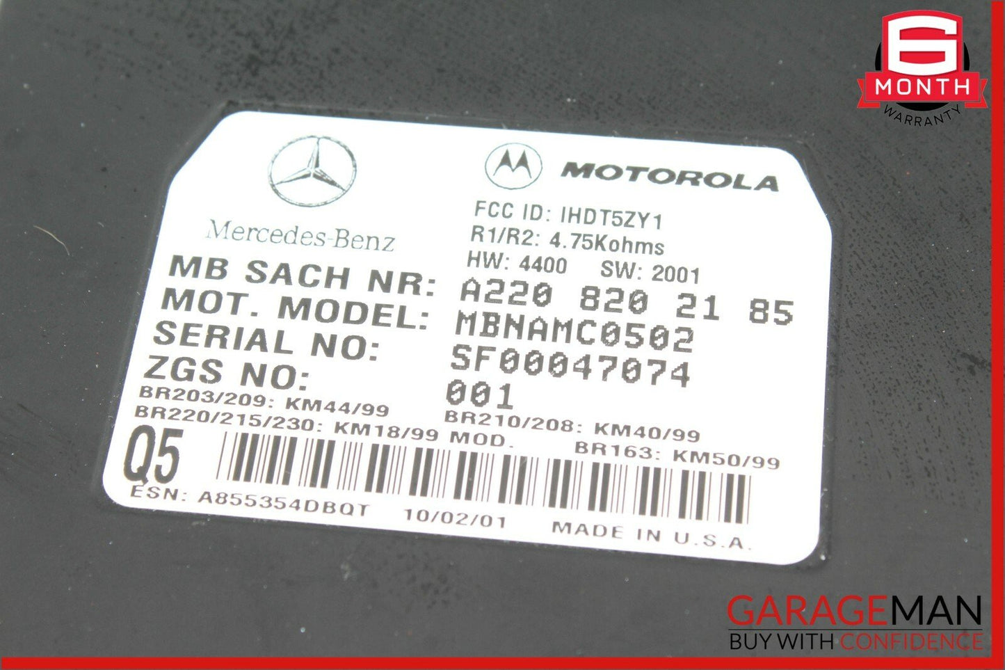 98-05 Mercedes W163 ML320 Telephone Bluetooth Voice Control Module OEM