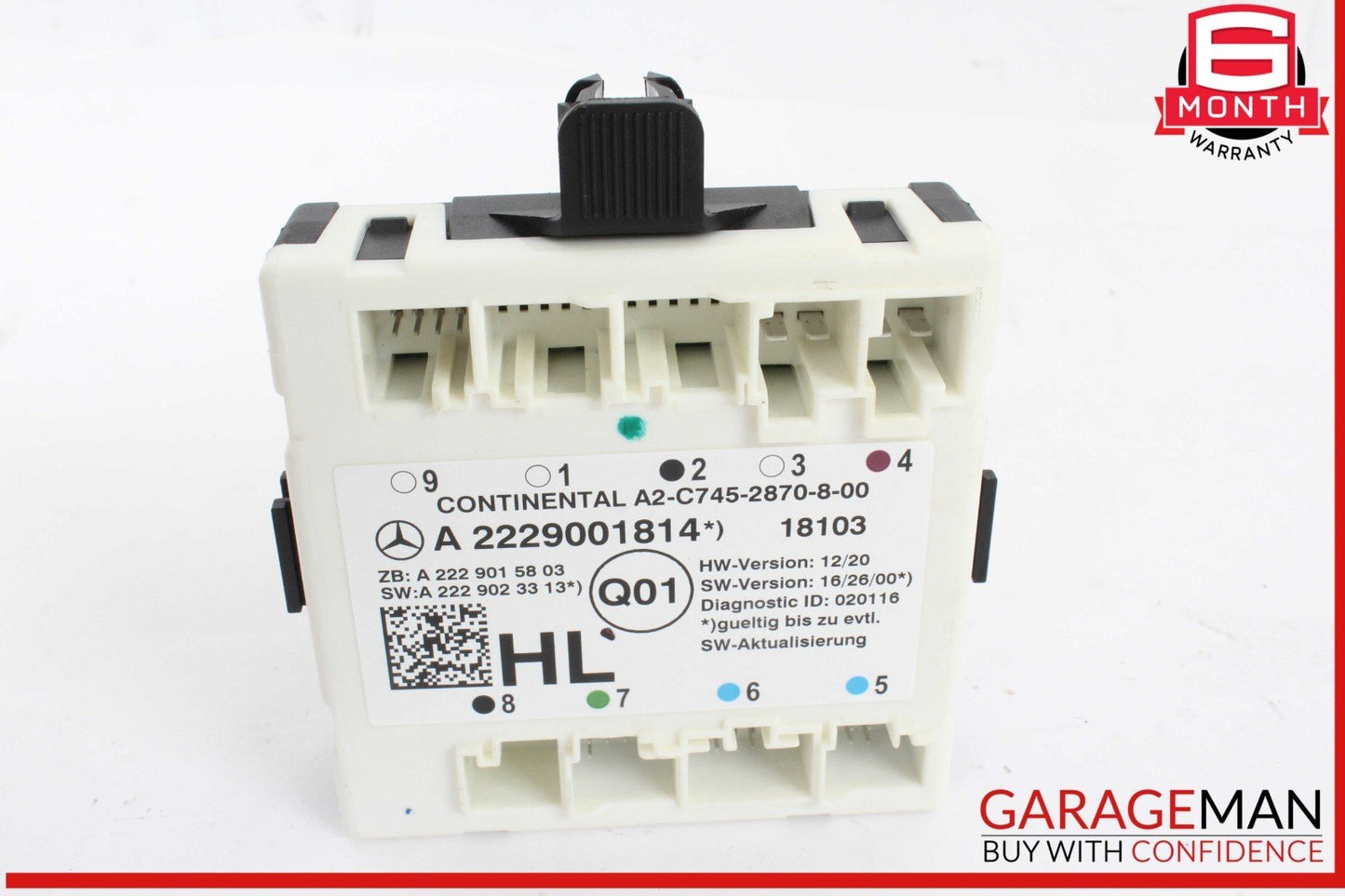 15-20 Mercedes X253 GLC350e Rear Left Driver Side Door Control Module Unit OEM