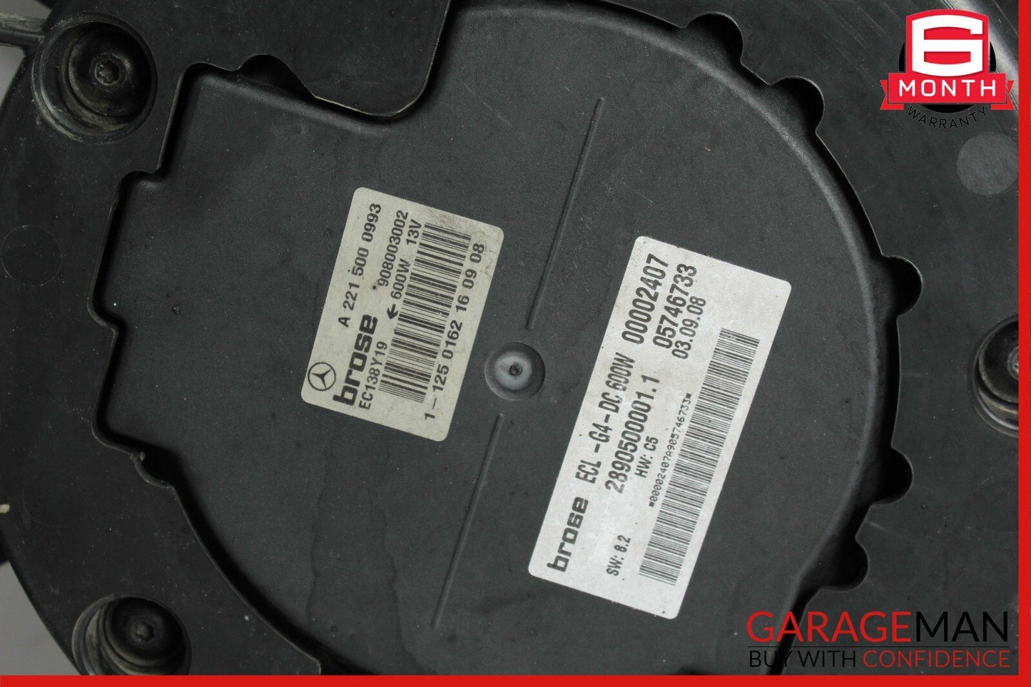 07-13 Mercedes W221 S550 CL550 Engine Cooling Fan Motor Assembly 2215000993 OEM