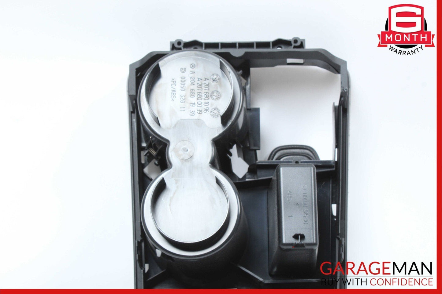 08-11 Mercedes W204 C63 AMG Center Console Arm Rest Armrest Cup Holder Black OEM