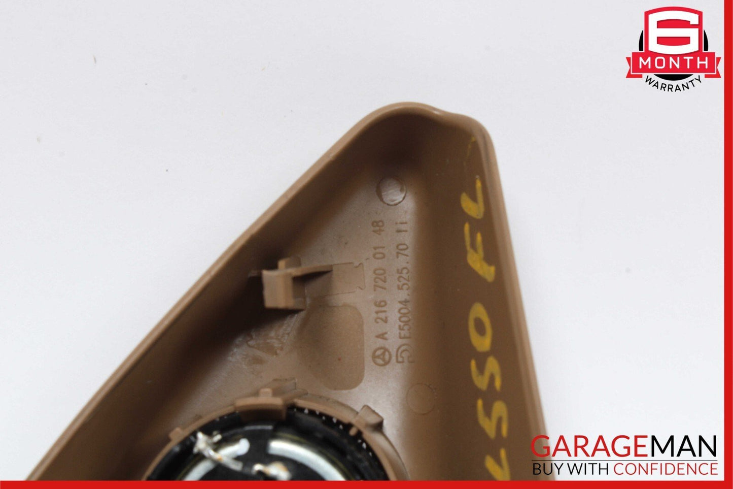 07-14 Mercedes W216 CL550 Front Left Side Door Tweeter Speaker Cover Brown