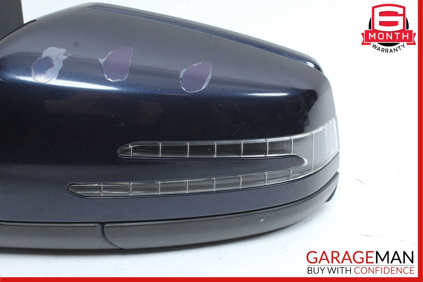 12-14 Mercedes W204 C250 C300 Front Left Side Mirror Door Rear View Blue OEM