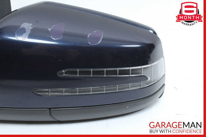 12-14 Mercedes W204 C250 C300 Front Left Side Mirror Door Rear View Blue OEM
