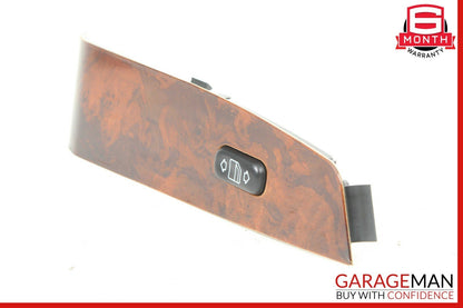 00-02 Mercedes W220 S430 S600 Front Right Passenger Window Switch Panel Wood OEM