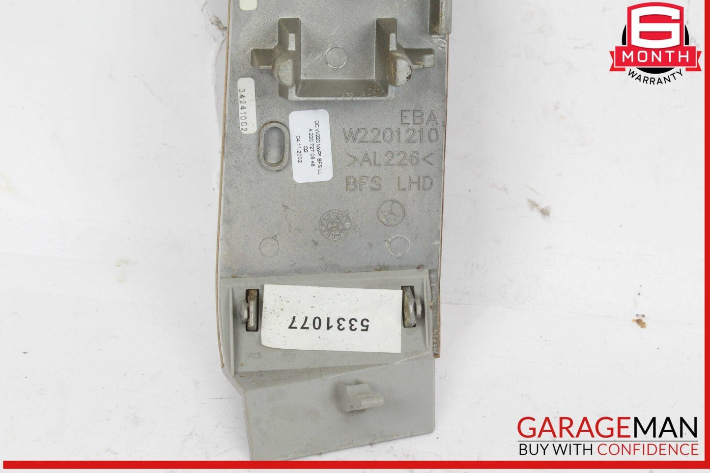 03-06 Mercedes W220 S500 Front Right Side Door Window Switch Trim Bezel Wood