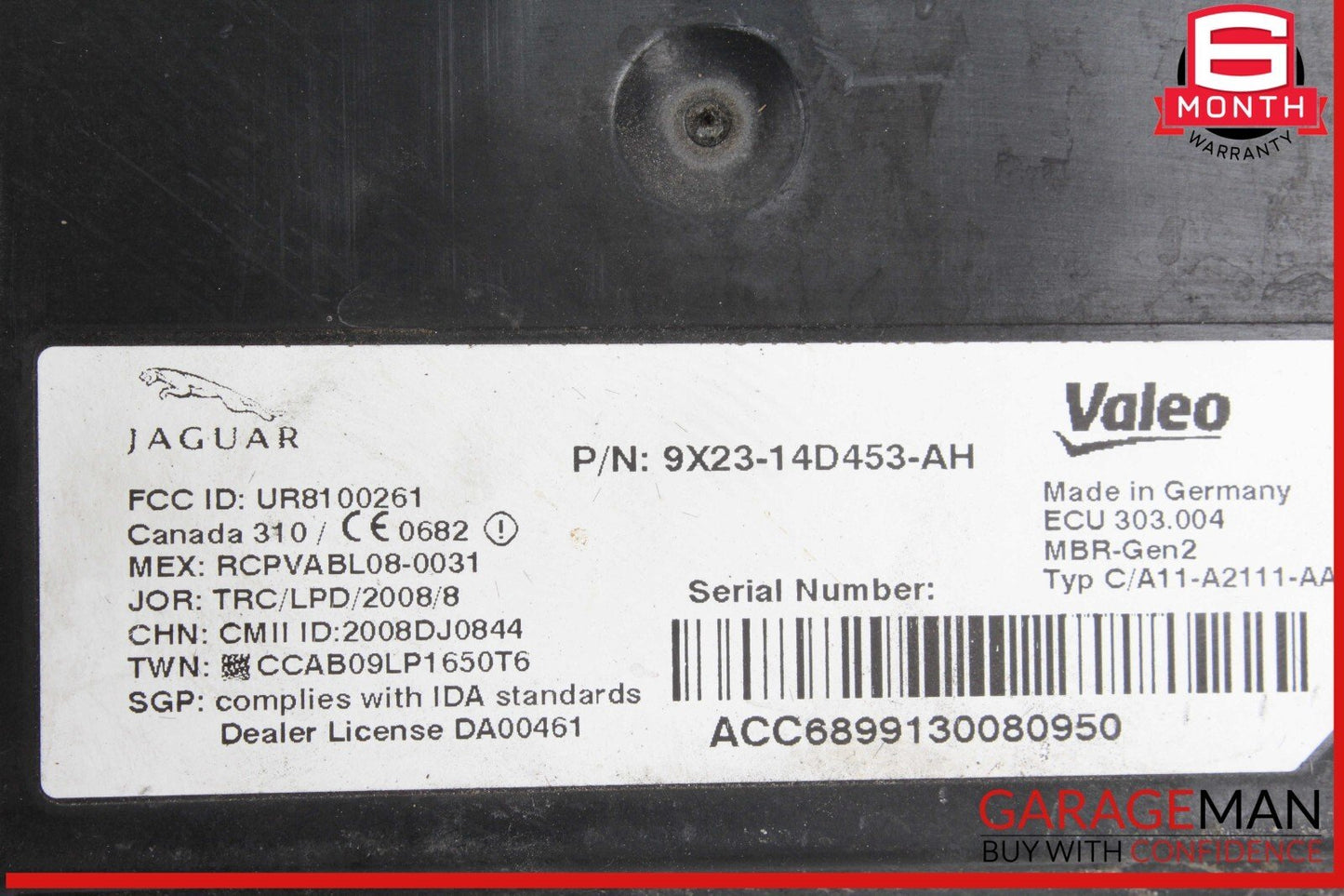 09-15 Jaguar XF XFR Rear Left Blind Spot Module Sensor 9X2314D453AH OEM