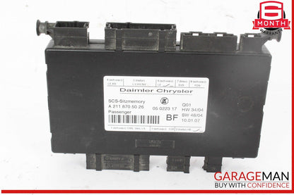 03-12 Mercedes W211 E350 E550 ML350 Front Right Seat Control Module OEM