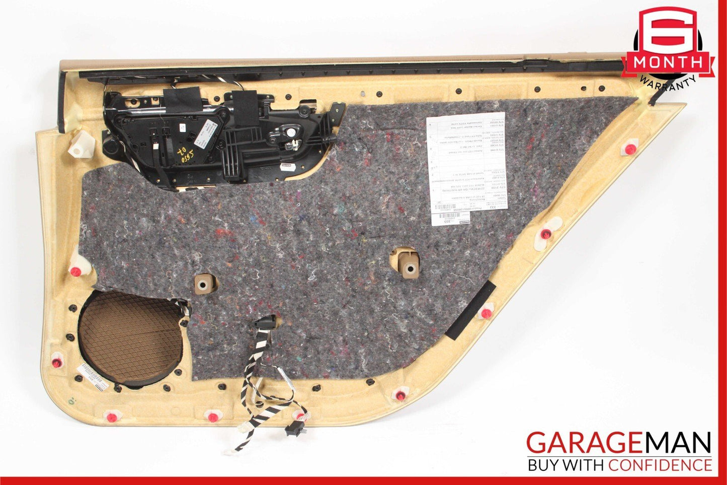07-09 Mercedes W221 S550 Rear Left Driver Side Interior Door Panel Cover Brown