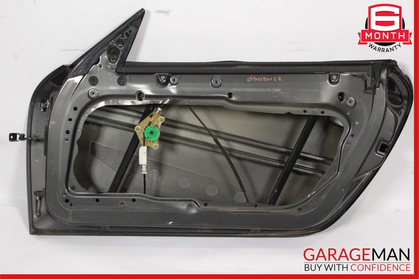 05-12 Porsche Boxster 987 Front Right Side Exterior Door Shell Frame Slate Gray