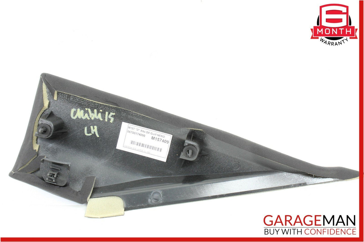 14-17 Maserati Ghibli Rear Left Driver Side Upper Trim Cover Panel Black OEM