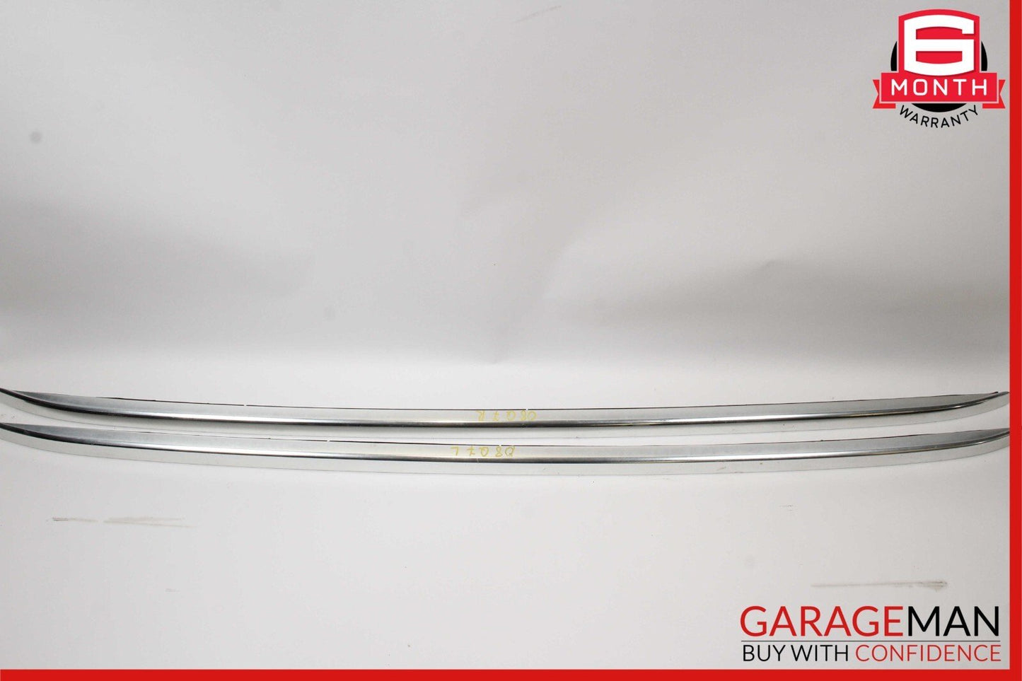 07-15 Audi Q7 Baggage Luggage Roof Rack Rail Top Molding Set Chrome OEM