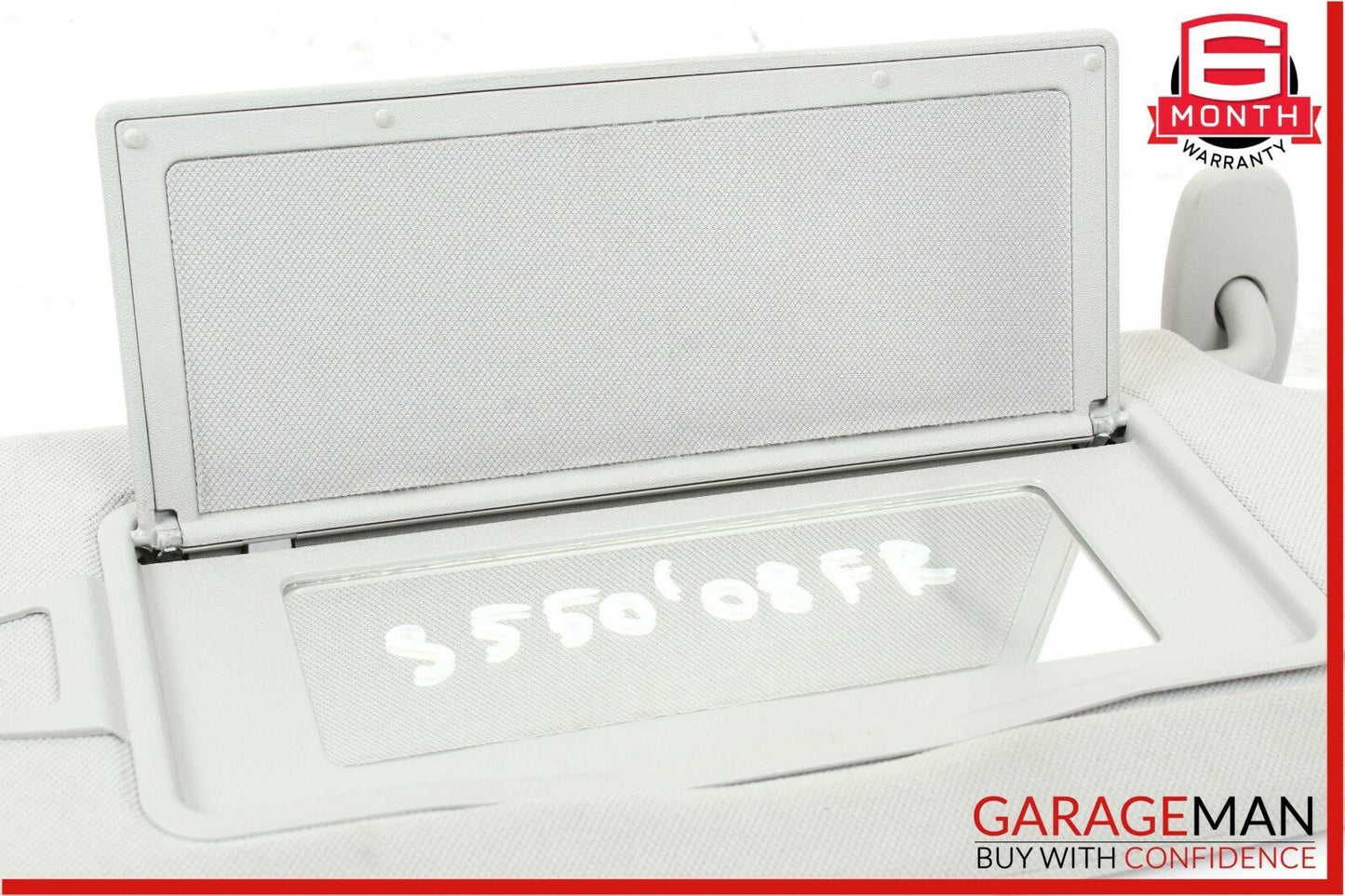 07-13 Mercedes CL600 S550 Front Right Sun Visor Sunvisor Shade Cover Suede Grey