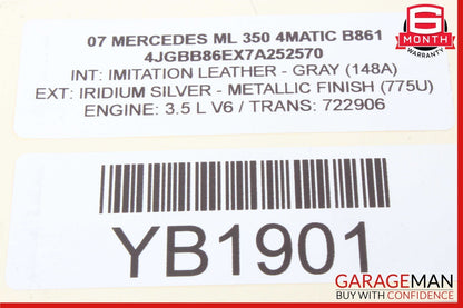 06-13 Mercedes W164 ML350 GL450 Dash Headlight Control Switch Module Unit