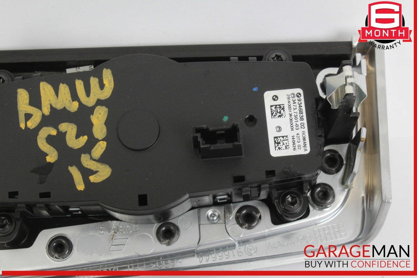 11-16 BMW 528i 535i 550i F10 Headlight Control Switch w/ Trim 9346838 OEM