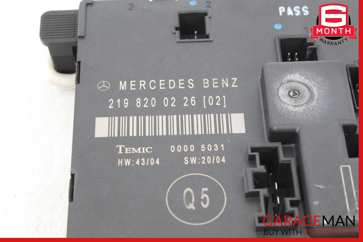 06-11 Mercedes W219 CLS550 Rear Left Door Control Module 2198200226 OEM