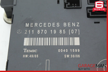 03-09 Mercedes W211 E350 E550 E63 AMG Front Left Side Door Control Module Unit