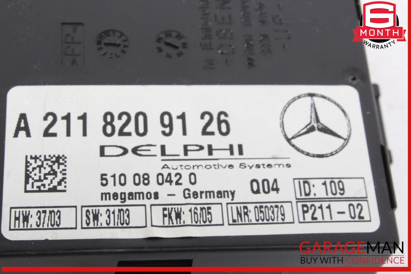 00-06 Mercedes W220 S500 CL500 SL500 Anti Theft Alarm Sensor Control Module OEM