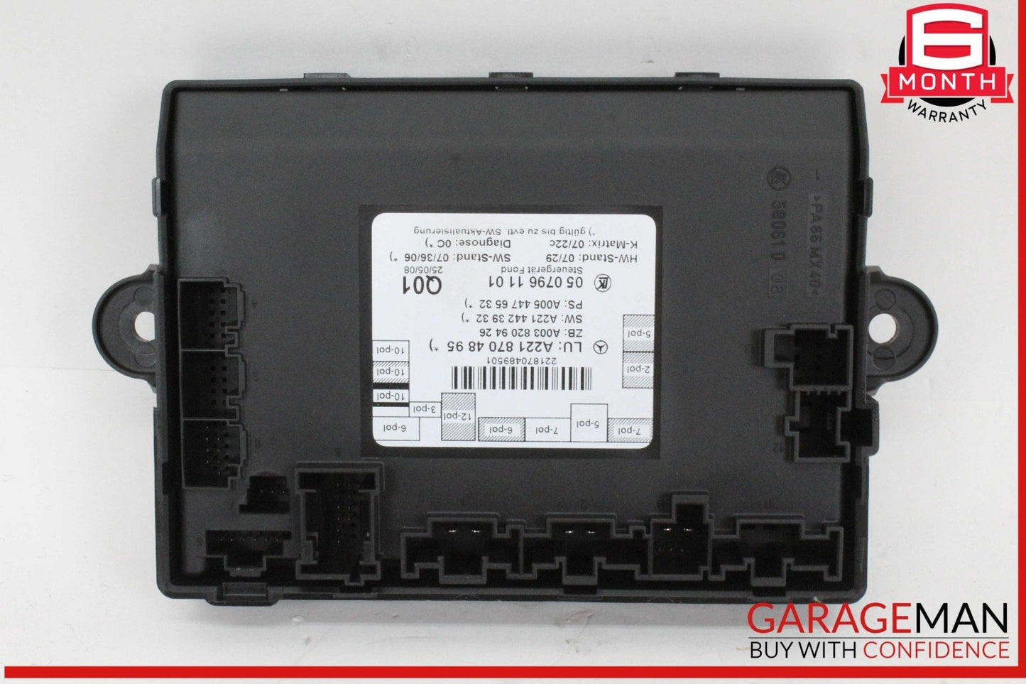07-13 Mercedes-Benz S550 Rear Left Or Right Door Control Module 2218704895 OEM