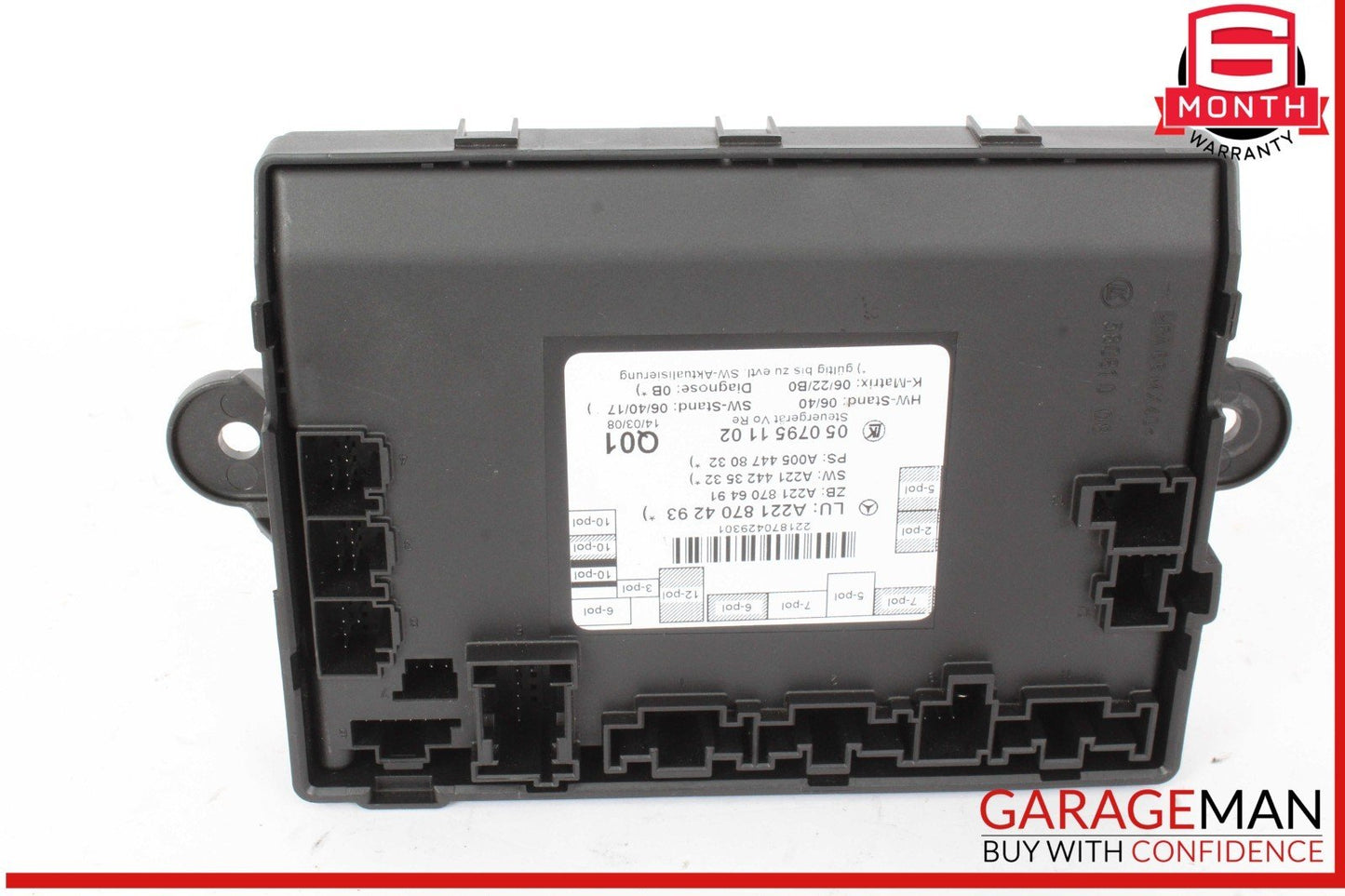 07-13 Mercedes W221 S550 S63 AMG Front Right Door Control Module 2218704293 OEM