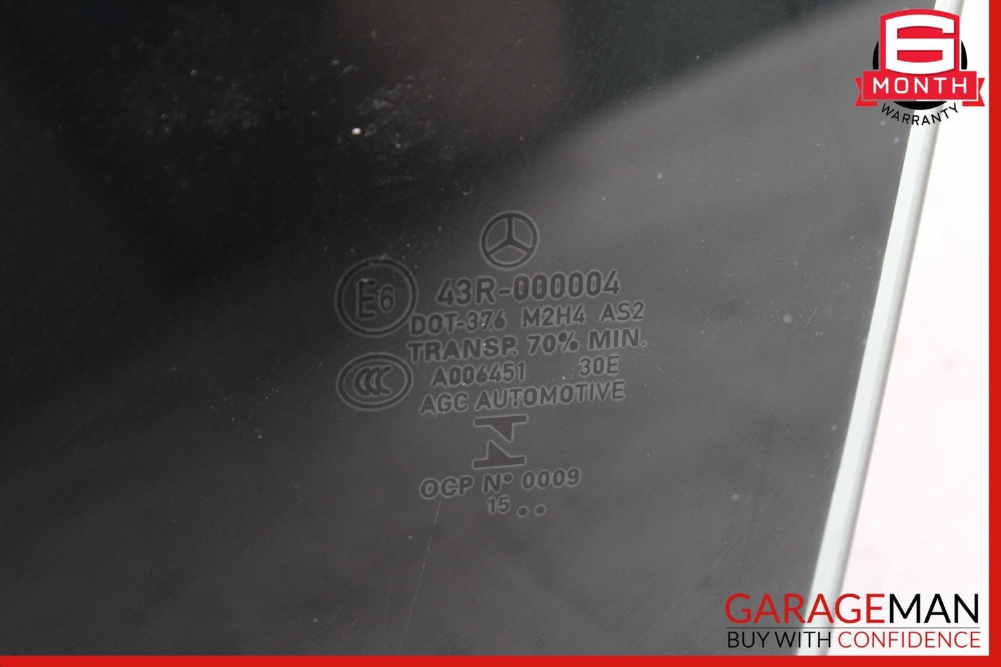 15-21 Mercedes W205 C300 C400 Rear Left Driver Side Door Window Glass OEM