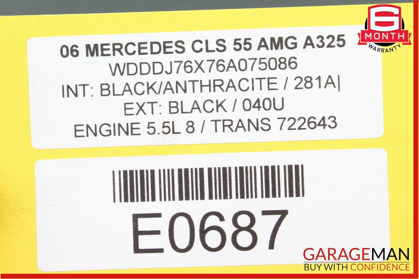 06-11 Mercedes W219 CLS55 Rear Right Door Control Module 2198200326 OEM