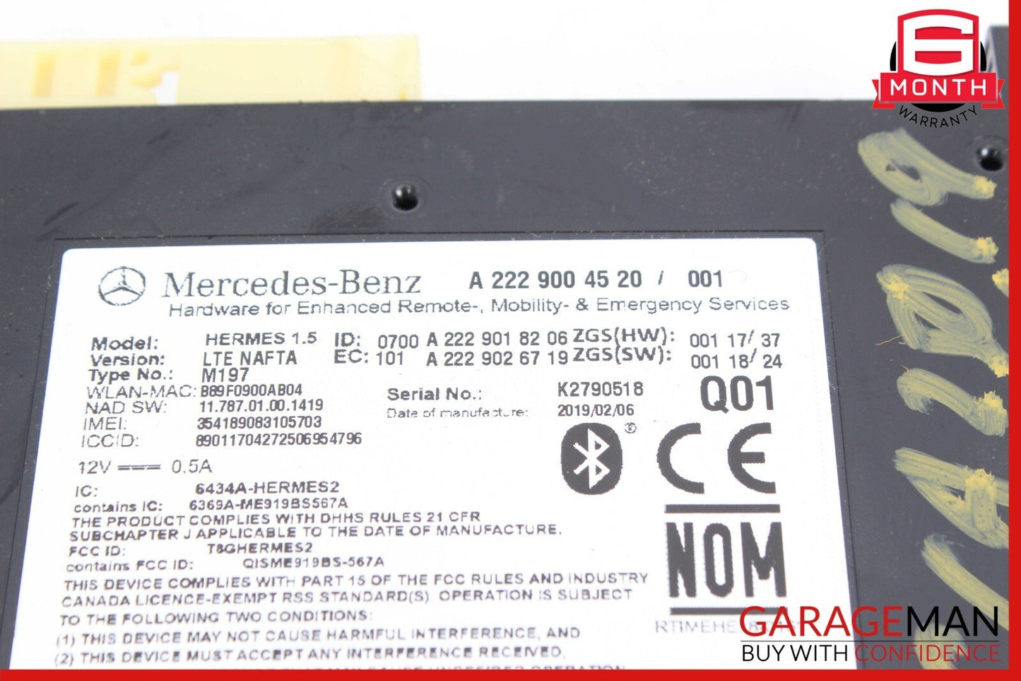 15-20 Mercedes X156 GLA250 Telematics Communication Bluetooth Control Module OEM