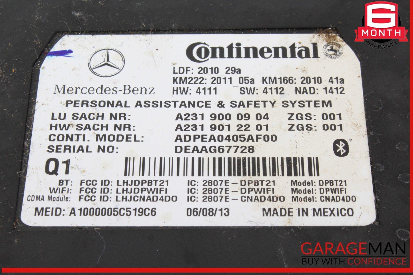 10-20 Mercedes X166 GL450 GLA250 SL400 Communication Control Module Unit OEM