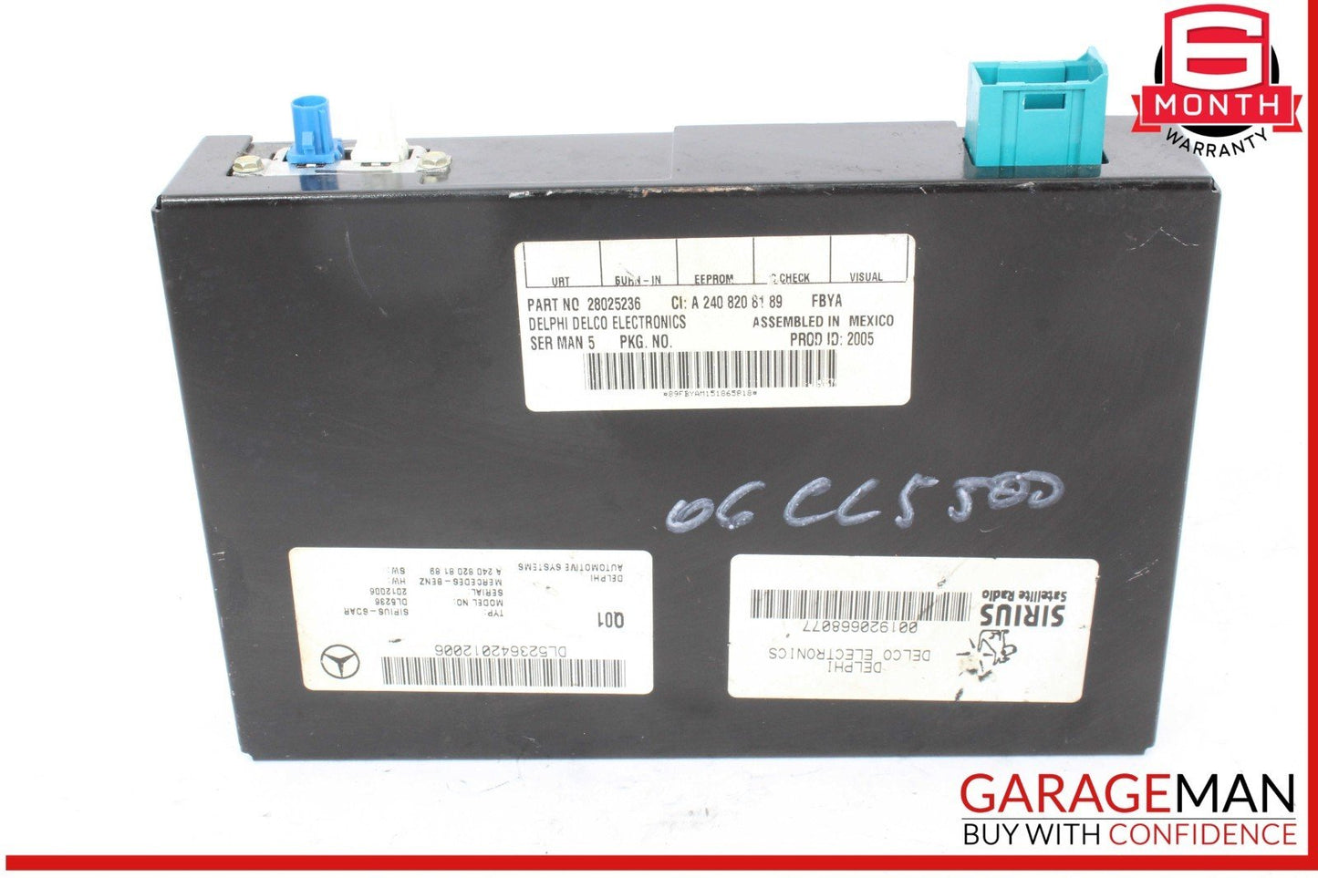 03-11 Mercedes W219 CLS500 Sirius Satellite Radio Receiver Module Unit 240820818