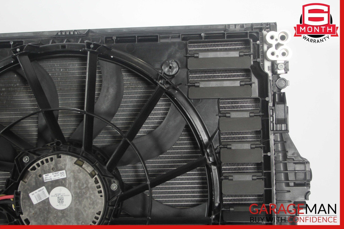 11-18 Porsche Cayenne 958 Engine Radiator Cooling Fan Motor A/C Condenser Assy