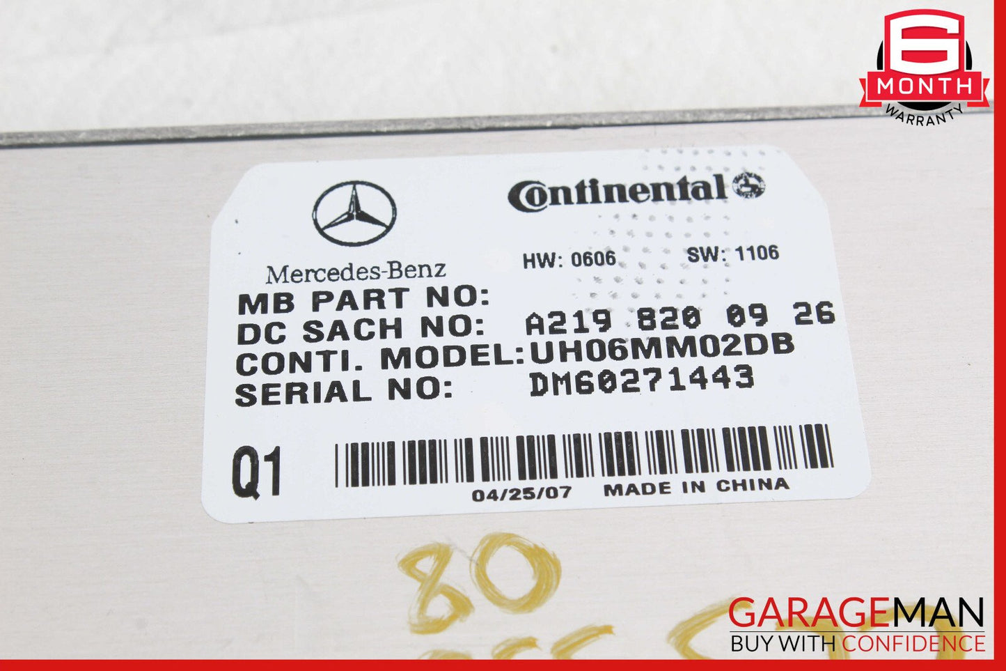 06-12 Mercedes W219 CLS550 SL550 Communication Control Module 2198200926 OEM