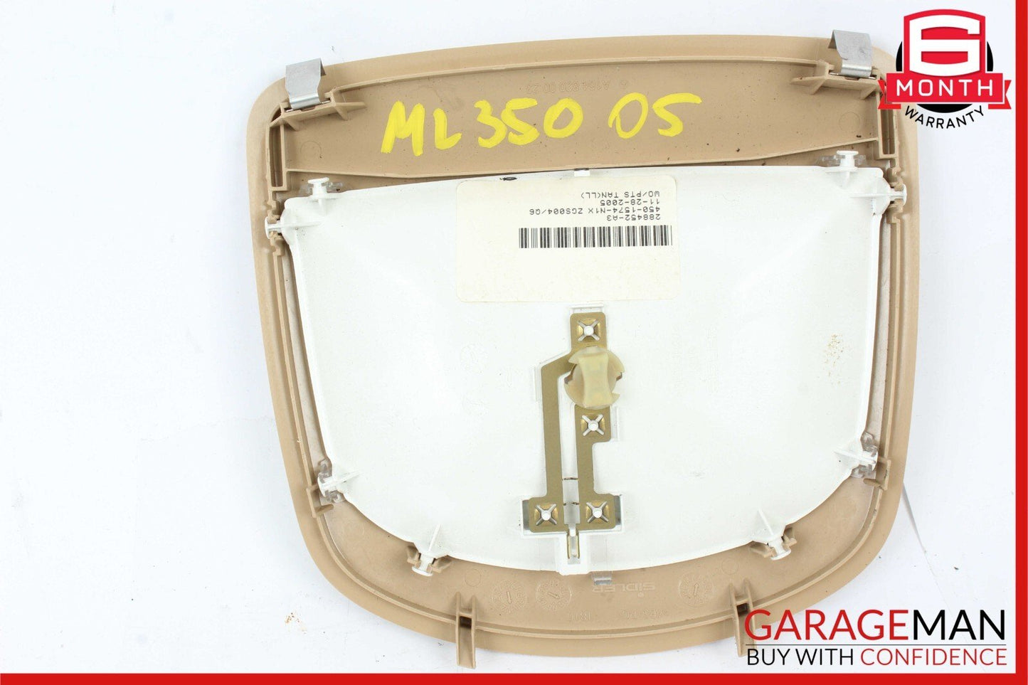 06-13 Mercedes ML550 GL450 R350 Rear Overhead Dome Light Lamp Reading Map Beige