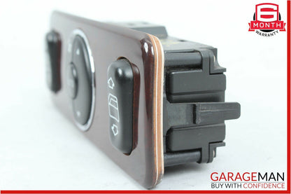 98-05 Mercedes W163 ML320 Rear Power Window Climate Control Switch Module Wood