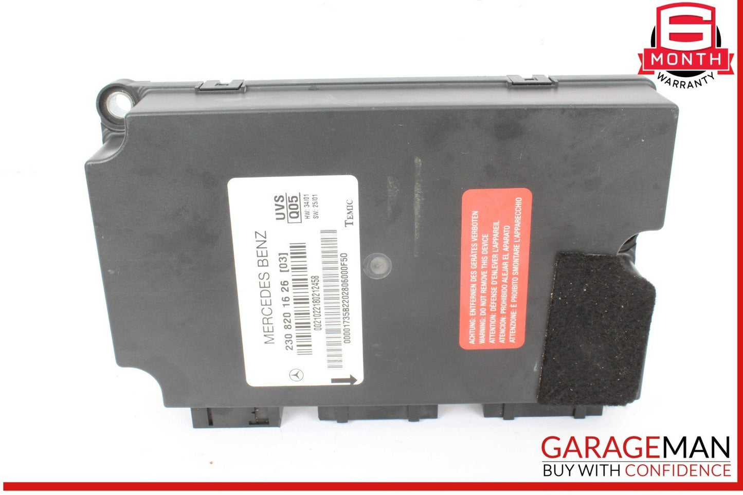 03-08 Mercedes R230 SL500 SL55 AMG SL550 Convertible Top Roof Control Module OEM