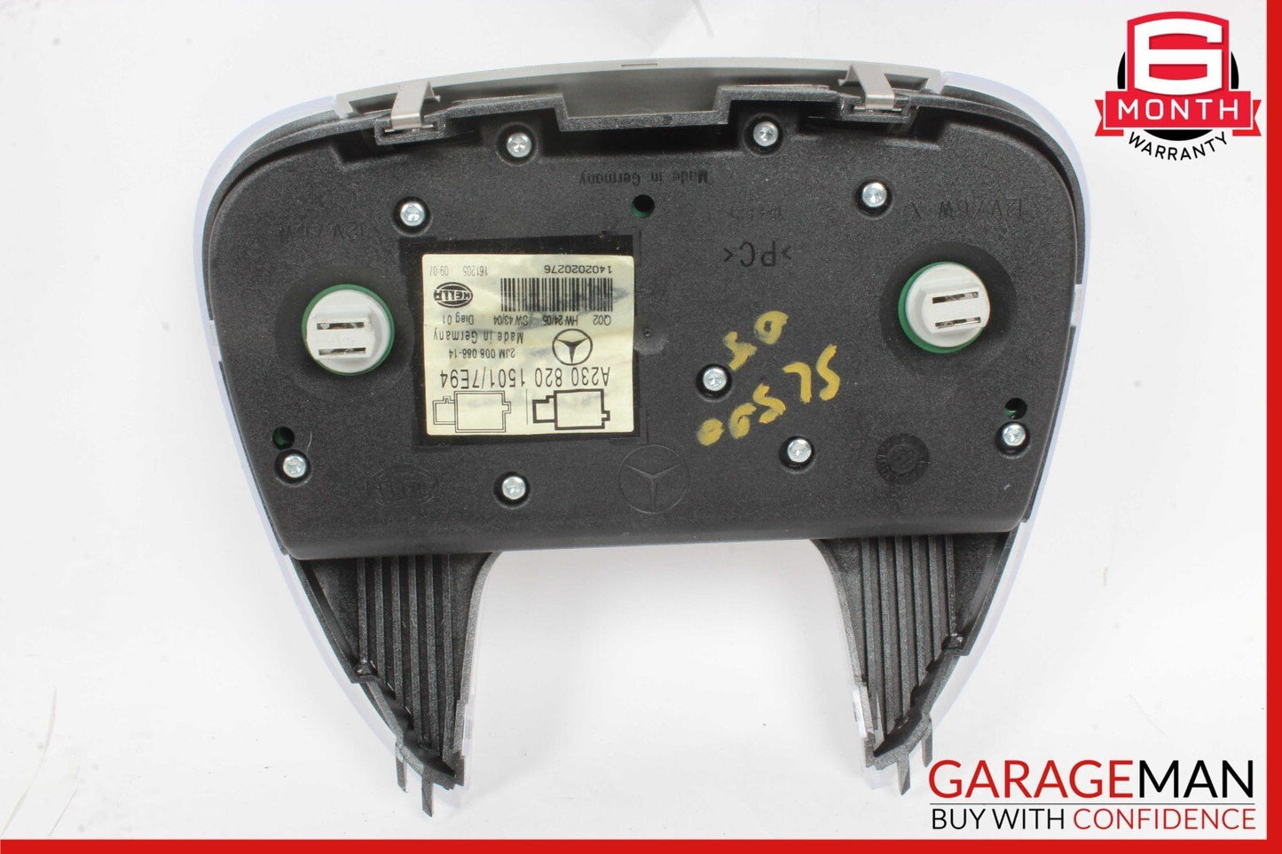 05-12 Mercedes R230 SL500 Front Top Upper Overhead Dome Reading Map Light Gray