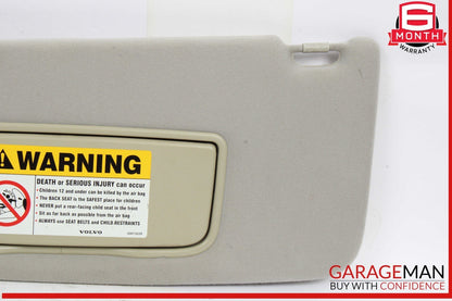 05-09 Volvo S60 Front Left Driver Side Sun Visor Gray OEM