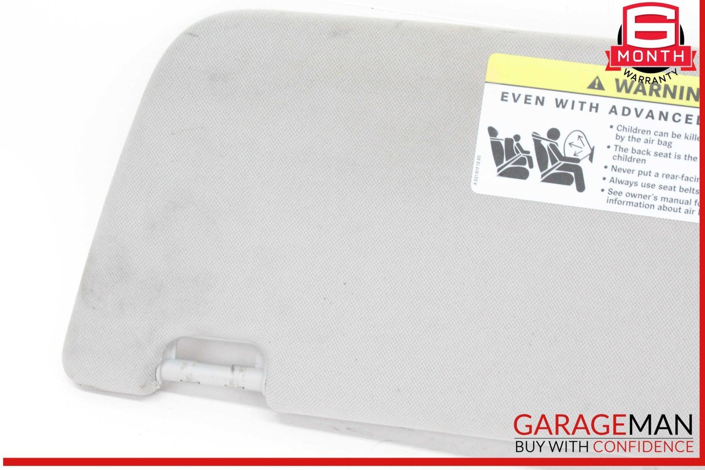 07-14 Mercedes W216 CL550 Front Right Passenger Side Sun Visor Sunvisor Gray OEM