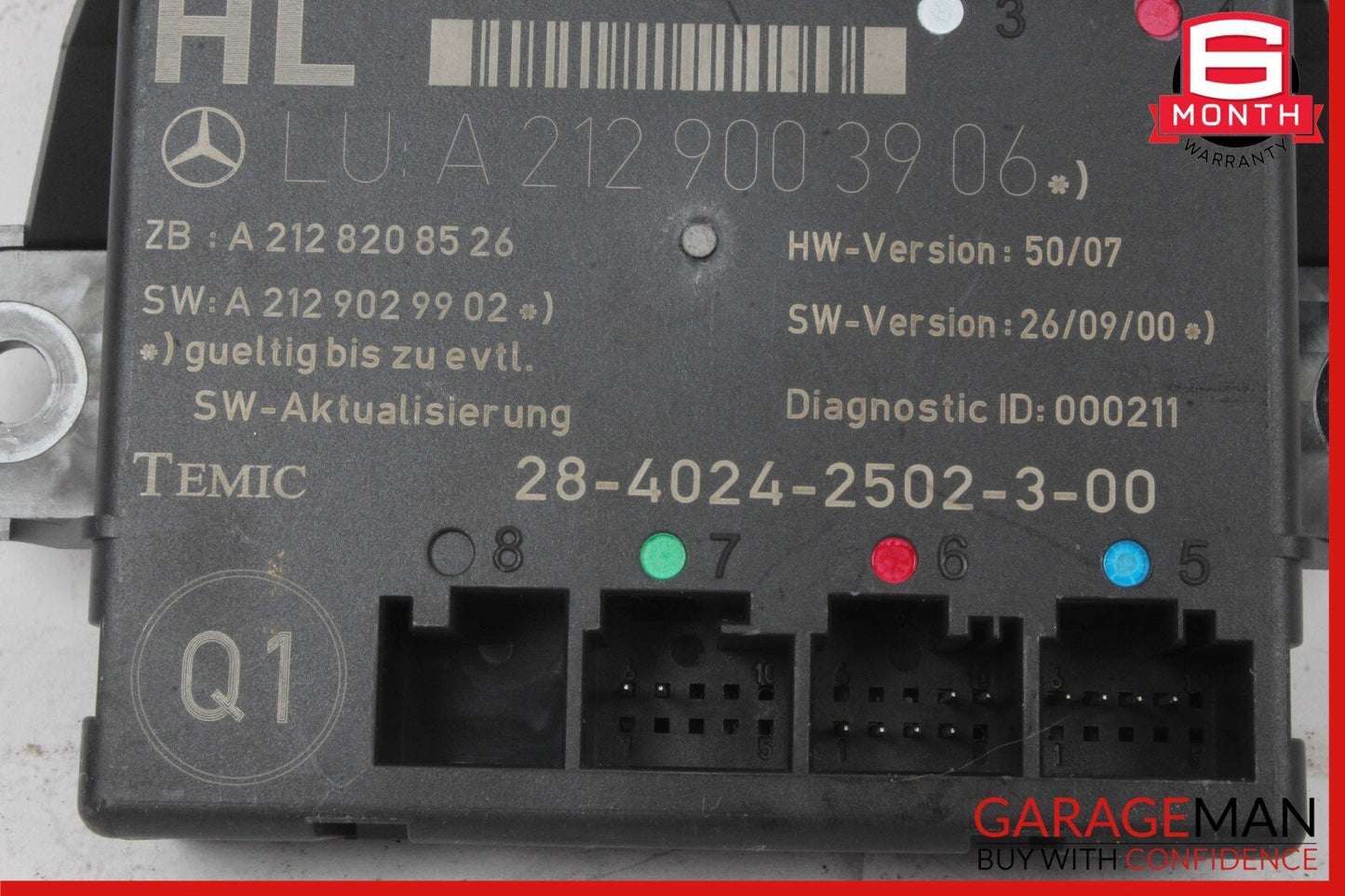 08-18 Mercedes W212 E350 C350 CLS550 Rear Left Side Door Control Module OEM