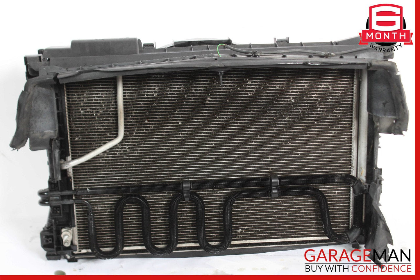 08-15 Mercedes W204 C300 Engine Water Cooling A/C Condenser Radiator w/ Fan OEM