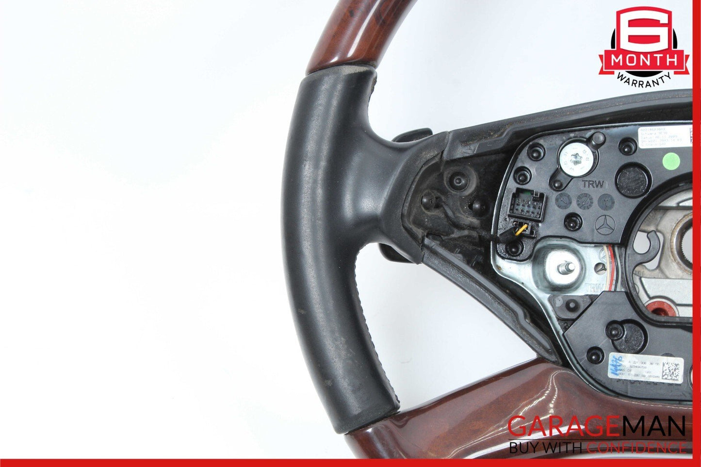 10-13 Mercedes W221 S400 S550 S600 S65 AMG 4 Spoke Steering Wheel Brown Wood