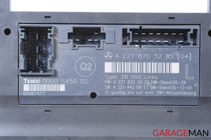07-13 Mercedes W221 S550 S600 Front Left Driver Side Seat Control Module Unit