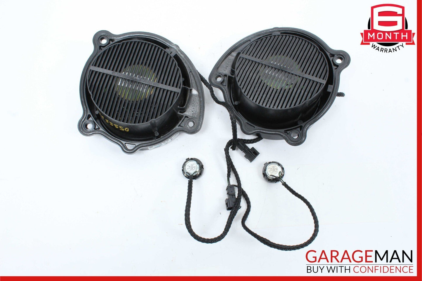 00-06 Mercedes W220 S55 AMG Front Door Audio Sound Speaker Set of 2 Pc OEM