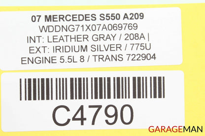 07-13 Mercedes W221 S550 Trunk Lid GPS Sirius Satellite Radio Antenna OEM
