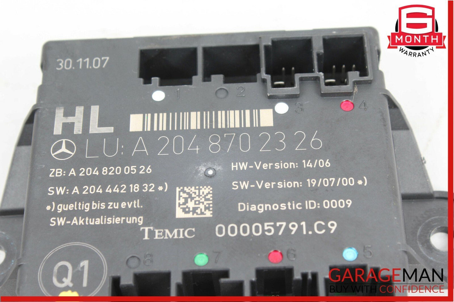 08-14 Mercedes W204 C300 C350 Rear Left Side Door Control Module 2048702326 OEM