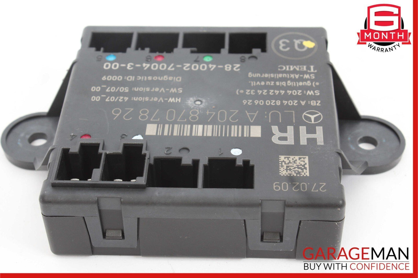 08-11 Mercedes W204 C300 C350 C63 AMG Rear Right Side Door Control Module Unit