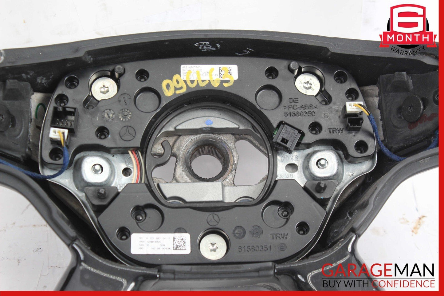 07-10 Mercedes S550 CL550 Driver Steering Wheel w/ Paddle Shifters Black Wood