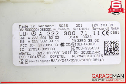 14-19 Mercedes W205 C300 S600 GLC350 S550 Keyless Go Entry Control Module OEM