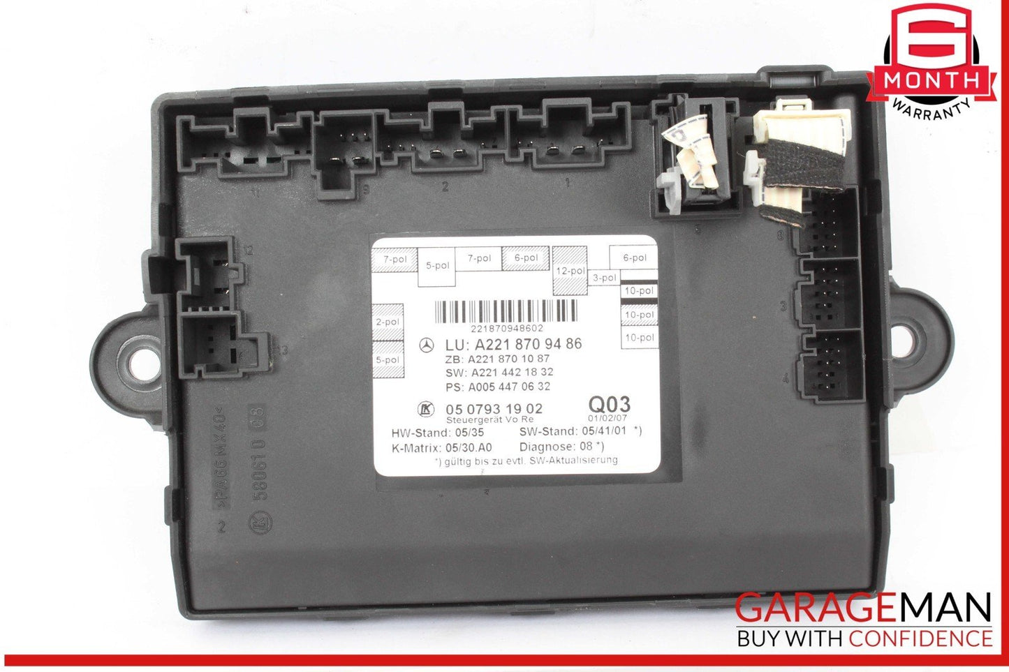 07-13 Mercedes W221 S550 S400 Rear Right or Left Side Door Control Module OEM