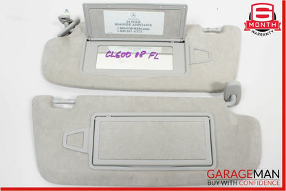 07-10 Mercedes CL600 Roof Headliner Sunshade Pillar Trim Assembly Suede Grey