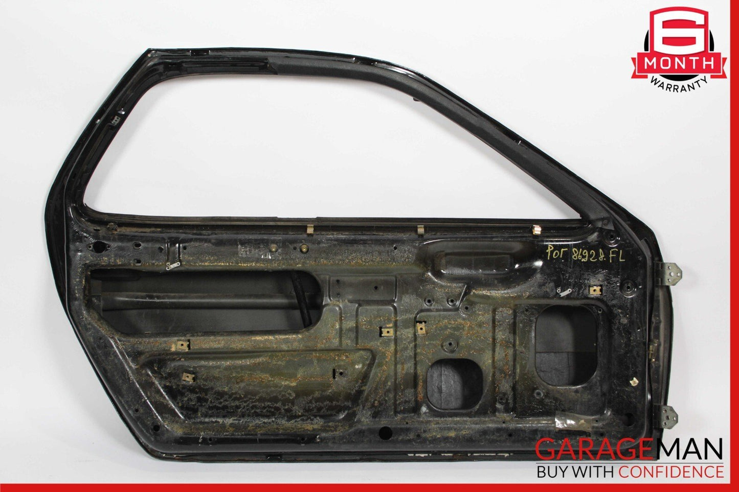 84-91 Porsche 928 Front Left Side Exterior Door Shell Panel Black OEM