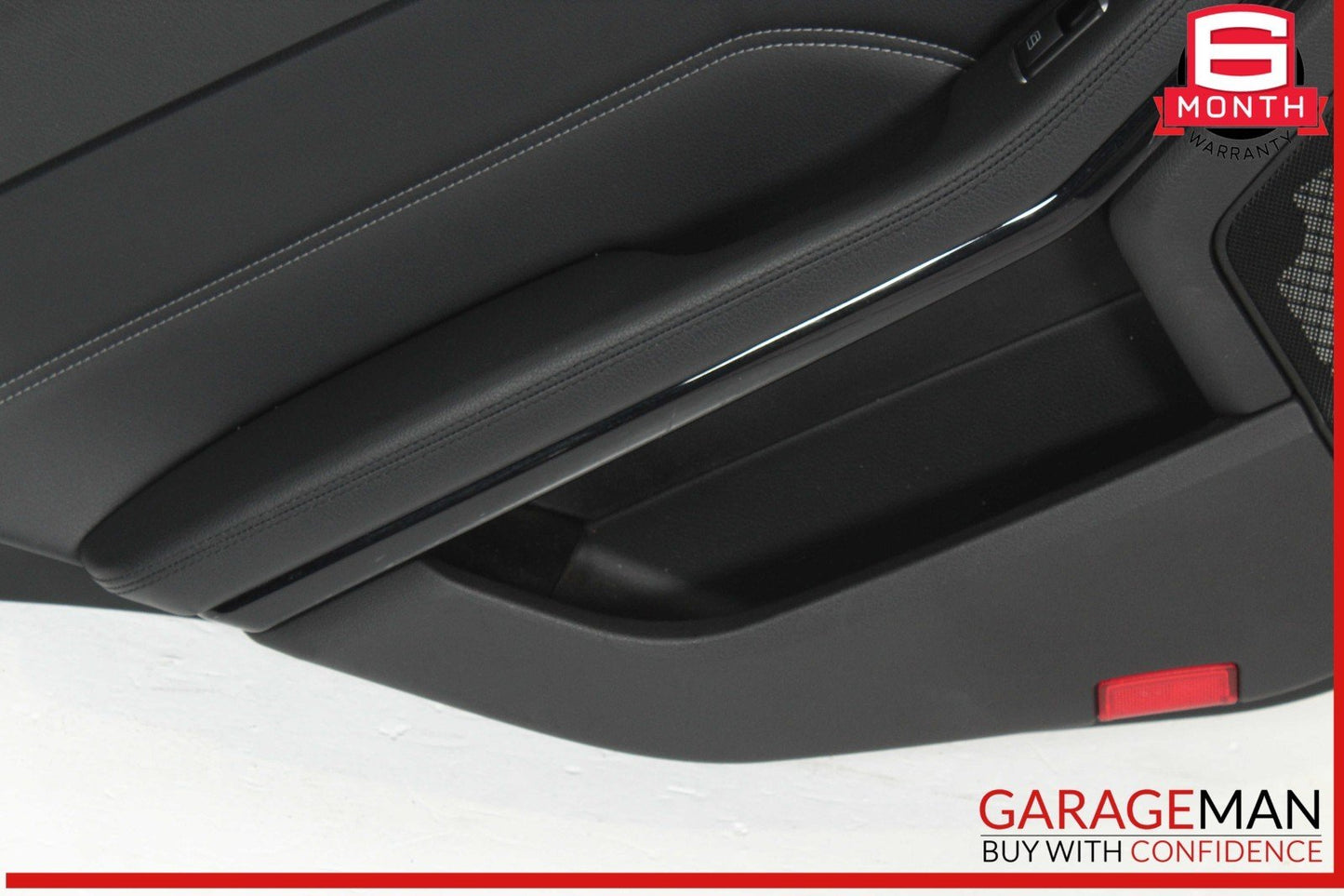 14-16 Mercedes W212 E350 E550 Rear Left Interior Door Panel Leather Black OEM